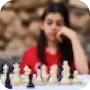 girl playing chess